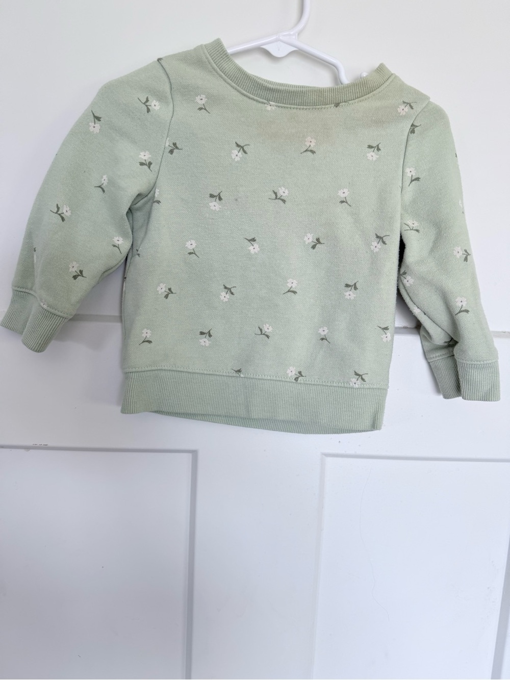Cat & Jack Mint Green Floral Pullover Sweatshirt